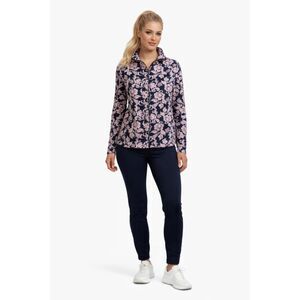 Croft & Barrow Floral Sweatshirt Zip Up Pink Navy Women's WOMAN'S SMALL PETITE